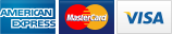 We accept American Express, MasterCard and Visa.